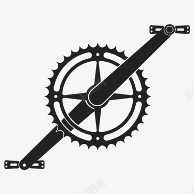 自行车踏板自行车齿轮图标图标