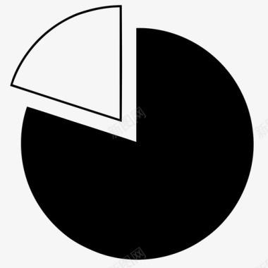 百分比矢量饼图80业务图标图标