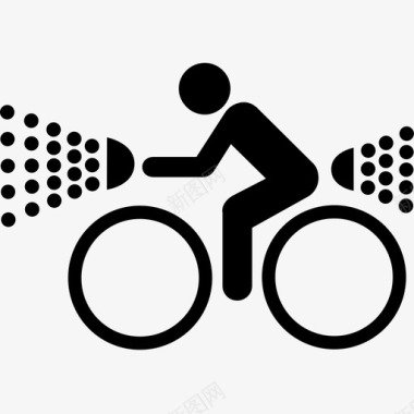 自行车灯车辆交通图标图标