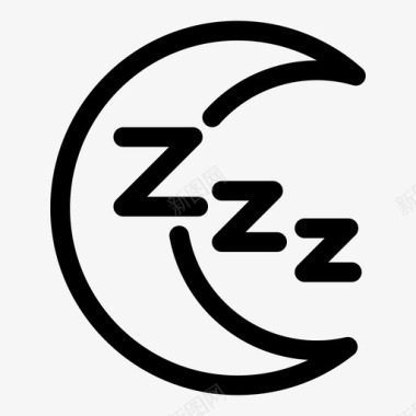 高清分辨率睡眠就寝时间午睡图标图标
