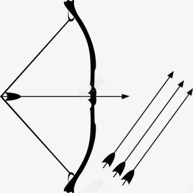 弓箭靶子射击图标图标