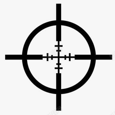 十字准星十字准线瞄准镜步枪图标图标