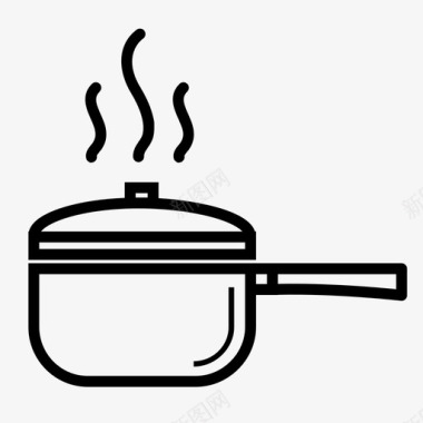 锅蒸汽锅烤图标图标