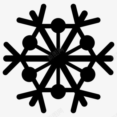 白色孔雀雪花白色天气图标图标