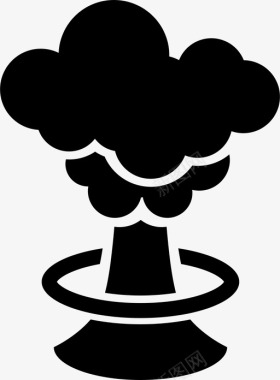蘑菇云原子弹爆炸图标图标