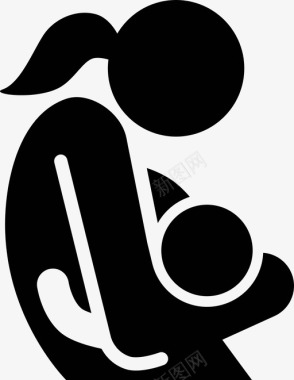 母乳喂养婴儿哺乳期图标图标