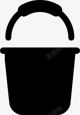 水桶沙滩桶手提图标图标