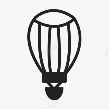 热气球飞行热气球冒险飞行图标图标