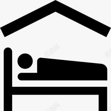 基础设施酒店睡眠庇护所图标图标