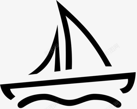 海水产品帆船划船航海图标图标