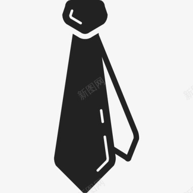 领带服装黑色领带图标图标