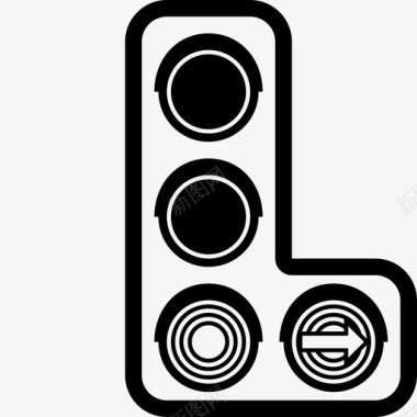 红绿灯道路安全信号红绿灯走图标图标