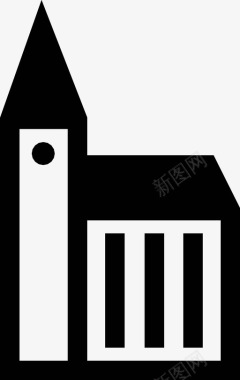 考勤表格教堂建筑基督教图标图标