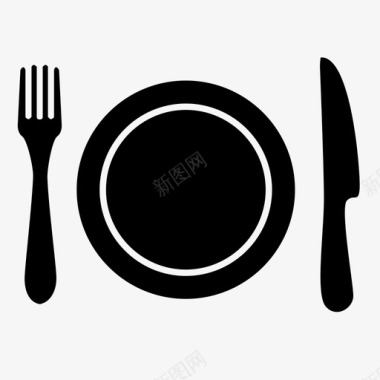 餐具盘子刀叉图标图标