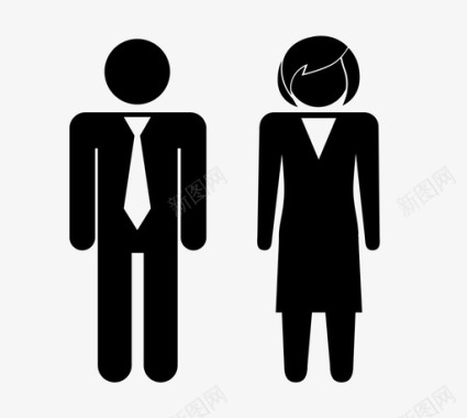 商务人士正式人士男士办公室人物图标图标