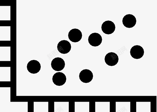 数学矢量散点图分析图表图标图标