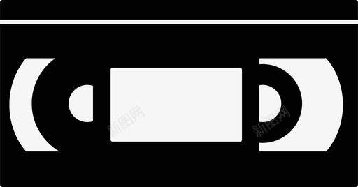 复古的剃须刀vhs磁带电子胶片图标图标