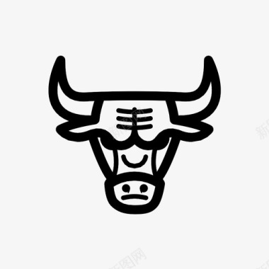 篮球标志公牛动物篮球图标图标