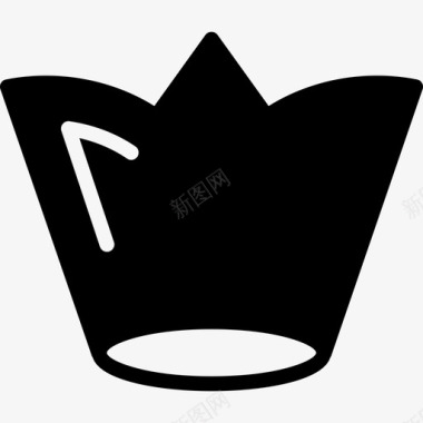 皇冠高大的深色实心形状形状皇冠图标图标