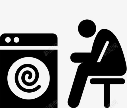 洗衣机洗衣肥皂纺纱图标图标