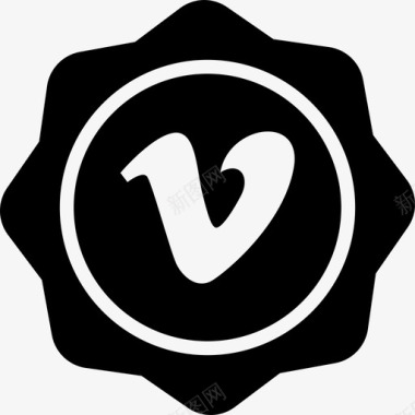Vimeo徽标社交徽章社交徽章图标图标