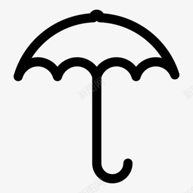 雨伞遮阳伞遮蔽物图标图标