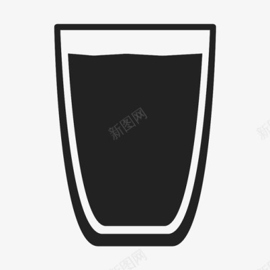 玻璃饮料全杯图标图标
