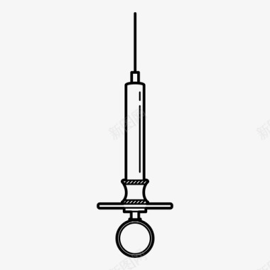 防晒镜注射器牙线镐镊子图标图标