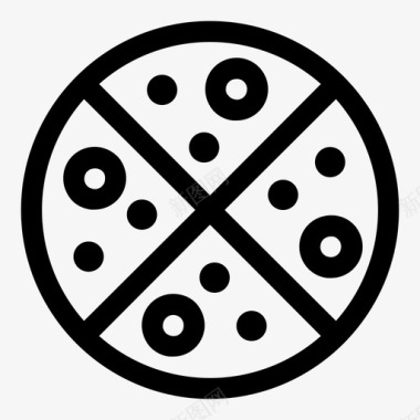 披萨全披萨简单图标图标