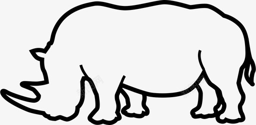 海里哺乳动物犀牛动物动物群图标图标