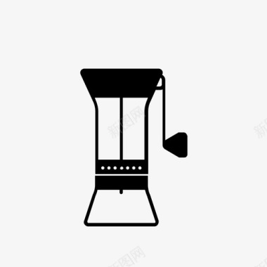 咖啡研磨机手工研磨咖啡机手工研磨图标图标