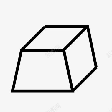 几何体矢量素材梯形形状棱锥图标图标