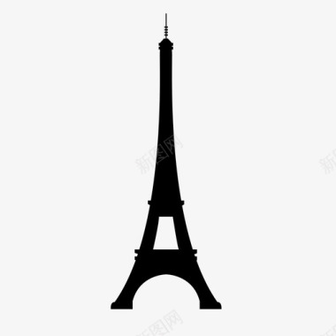 埃菲尔铁塔旅游巴黎图标图标
