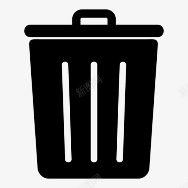 垃圾桶垃圾袋回收图标图标