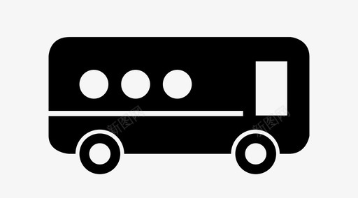 通勤公共汽车旅行交通图标图标