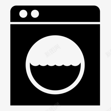 洗衣机洗衣机机洗机家用电器图标图标