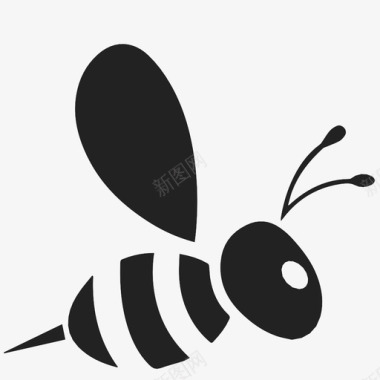 蜜蜂昆虫植物图标图标