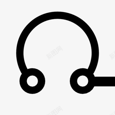 单头耳机电子线路电子图标图标