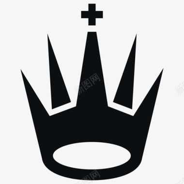 皇家皇冠王后中世纪图标图标