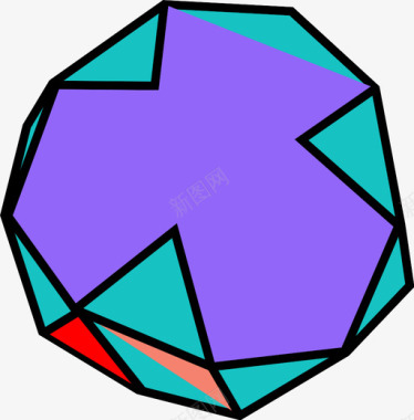 三维盒子图标面体形状多边形图标