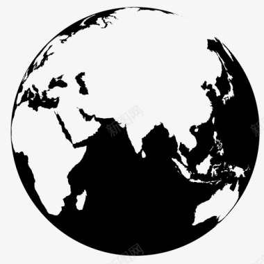 星球背景地球亚洲地理图标图标