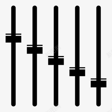 穴位分布滑块音量不平衡图标图标