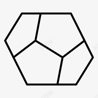 冰晶体十二面体正十二面体多面体图标图标