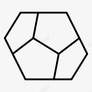 数学标识十二面体正十二面体多面体图标图标