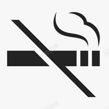 禁止吸烟吸烟横切图标图标