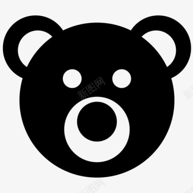 头熊头动物图标图标