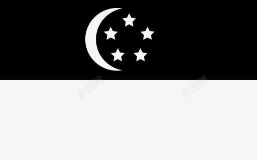新加坡国旗国家月亮图标图标