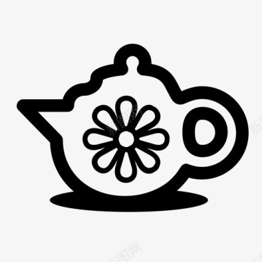 花茶主题茶茶具图标图标