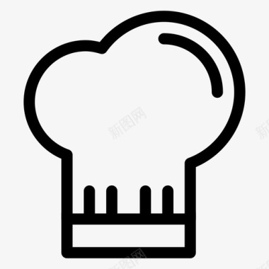 厨师帽酒店插图图标图标
