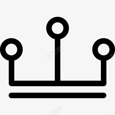 连接线和圆圈轮廓标志皇冠图标图标
